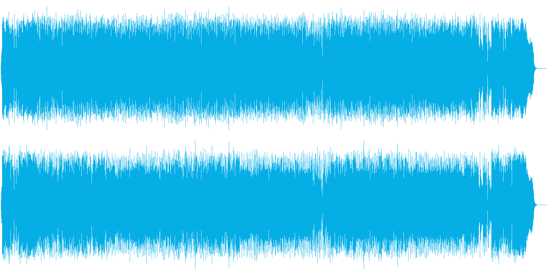 透明感のある澄んだ音色のオーケストラ曲の再生済みの波形