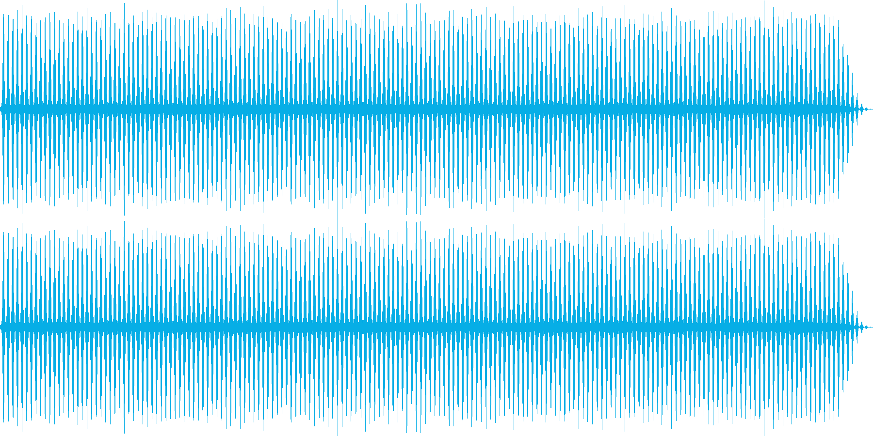 レトロゲームにありそうなヘリコプターの音の再生済みの波形