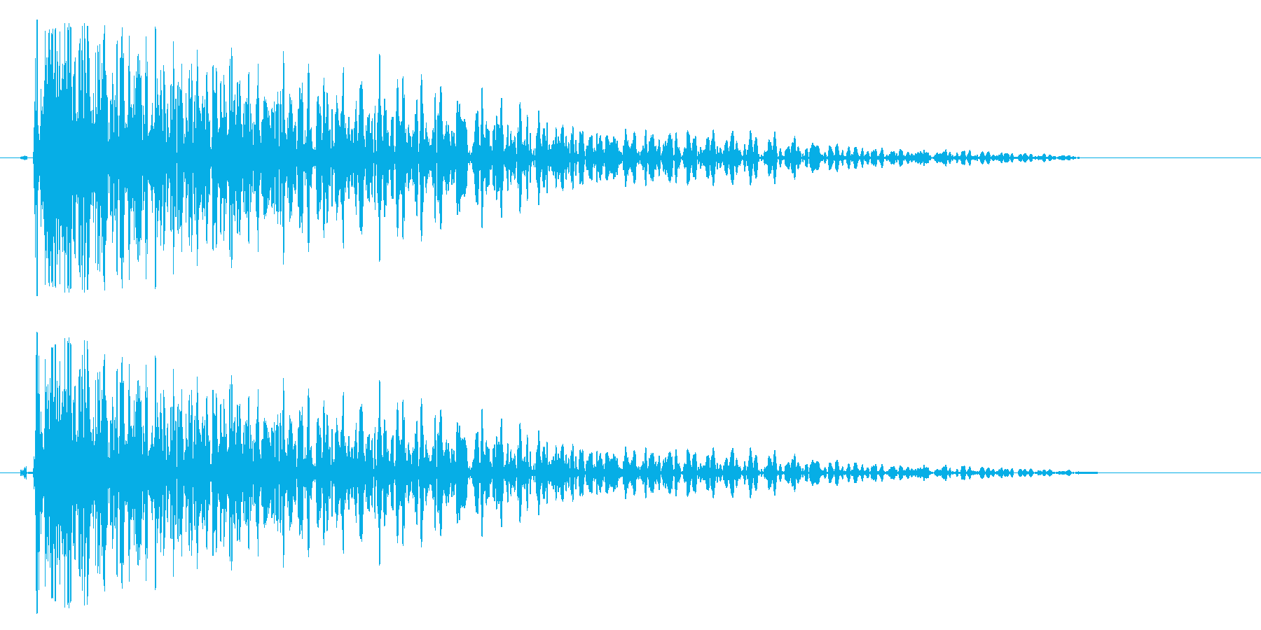 ドゥオワン(少し伸びて沈む打撃音)の再生済みの波形
