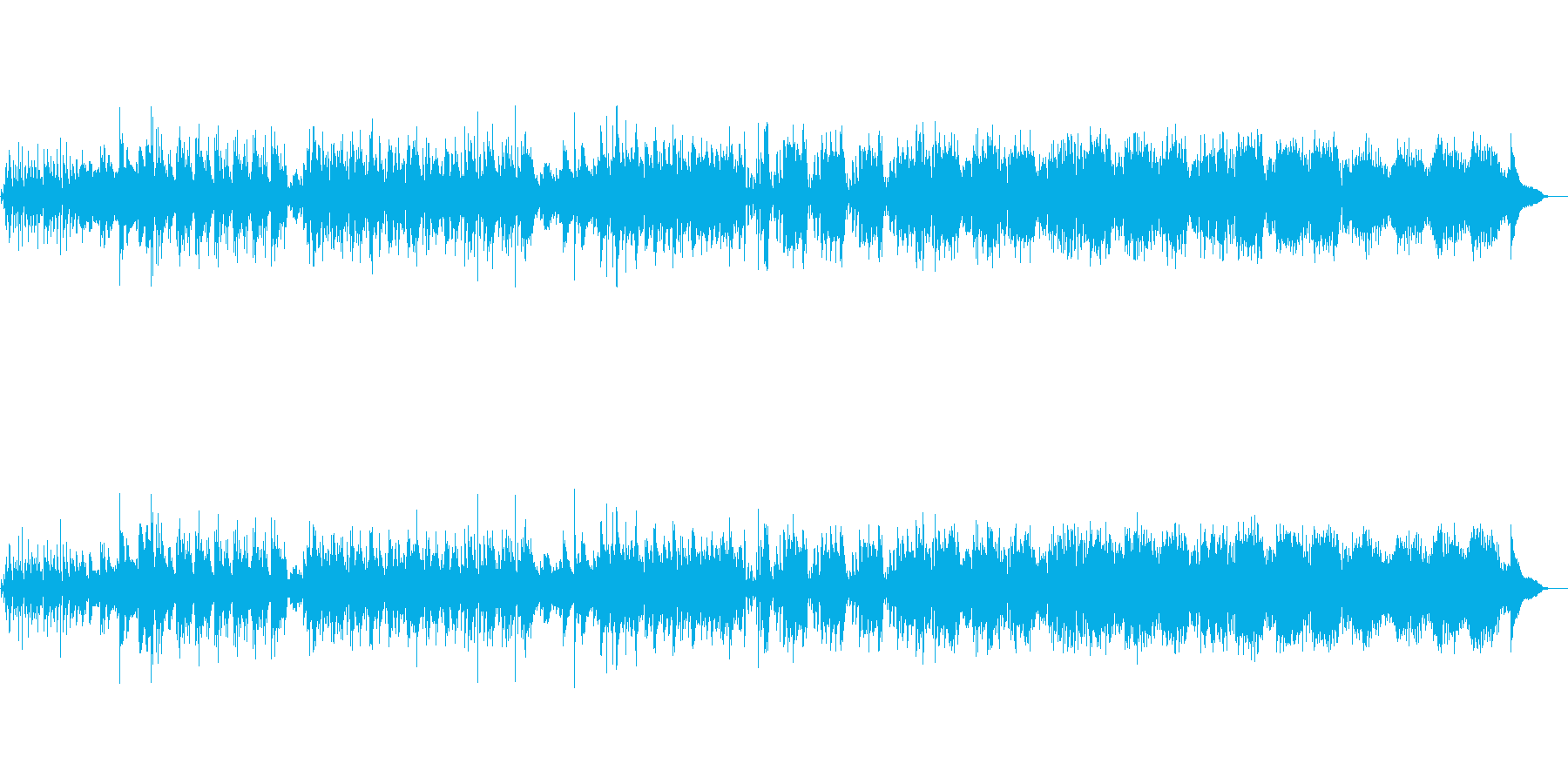 ジャズ的アンビエントな癒し系、踊れる曲の再生済みの波形