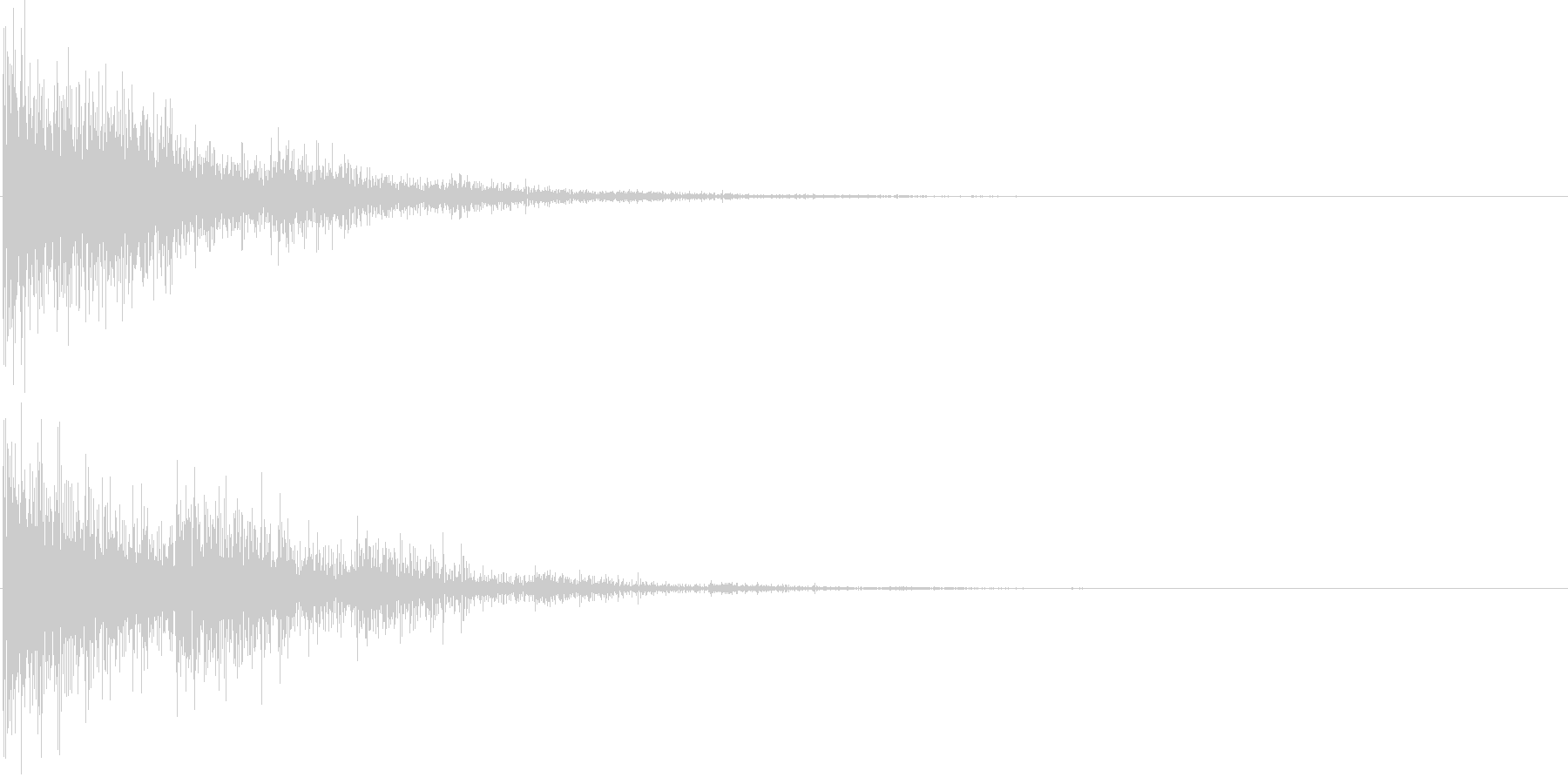 バン...。発砲音C1(低め・大げさ)の未再生の波形