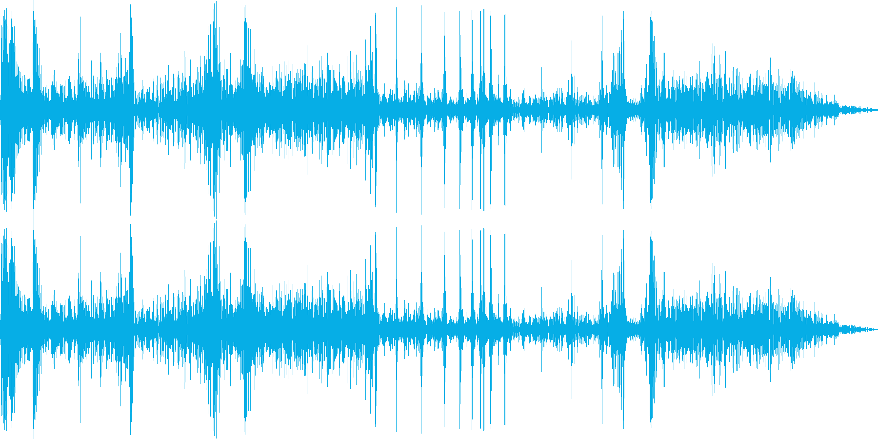 打撃・骨折の音02の再生済みの波形