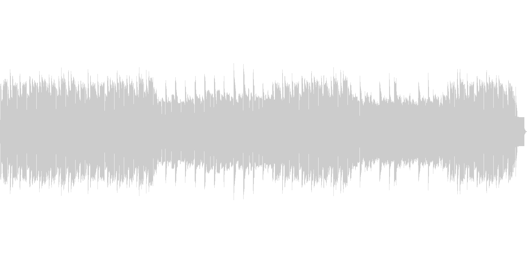 たそがれた雰囲気のオルゴール調の曲の未再生の波形