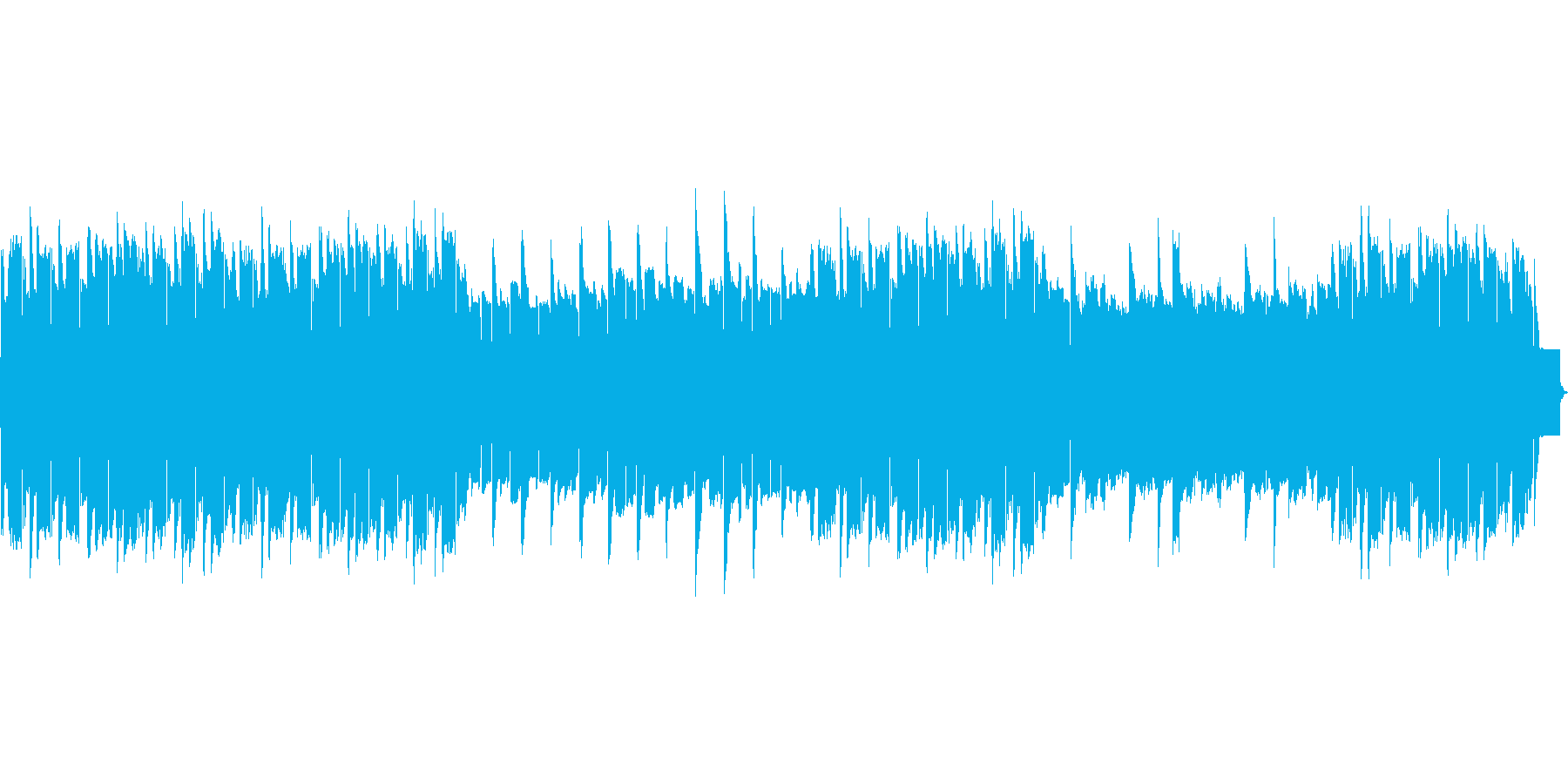 たそがれた雰囲気のオルゴール調の曲の再生済みの波形