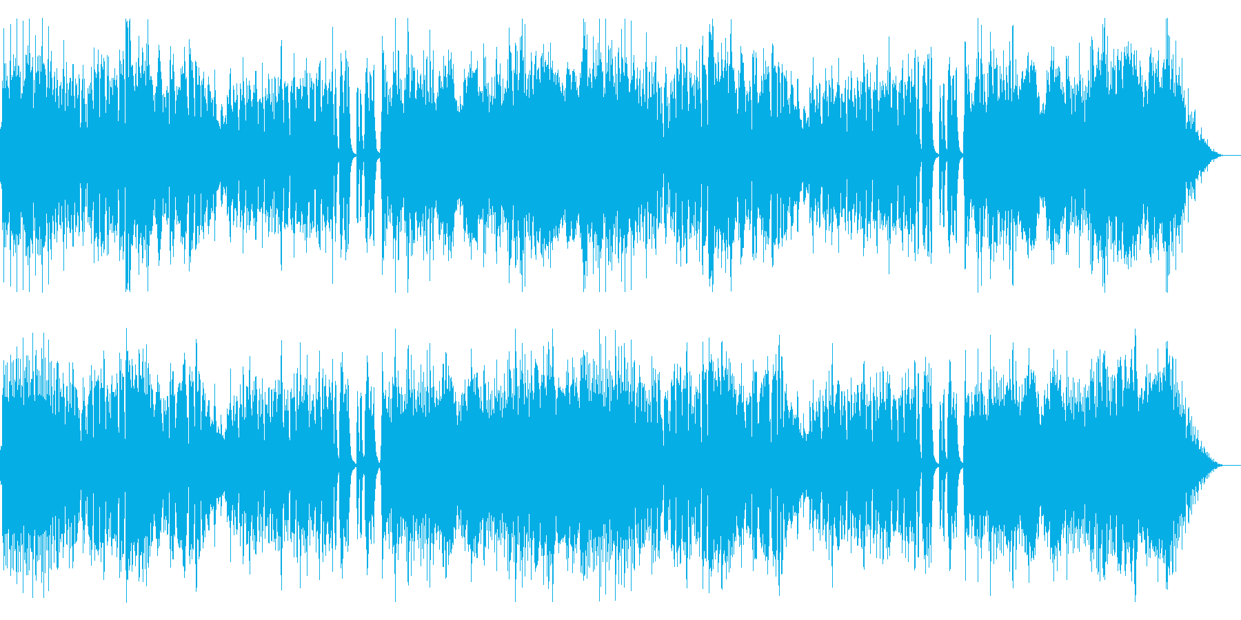 妖しい雰囲気のオーケストラ楽曲の再生済みの波形