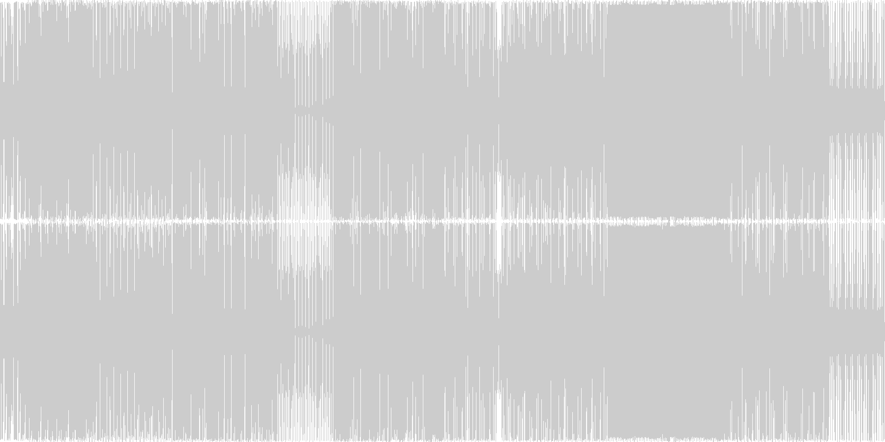 暗めでドラム音とベースが多めの曲ですの未再生の波形