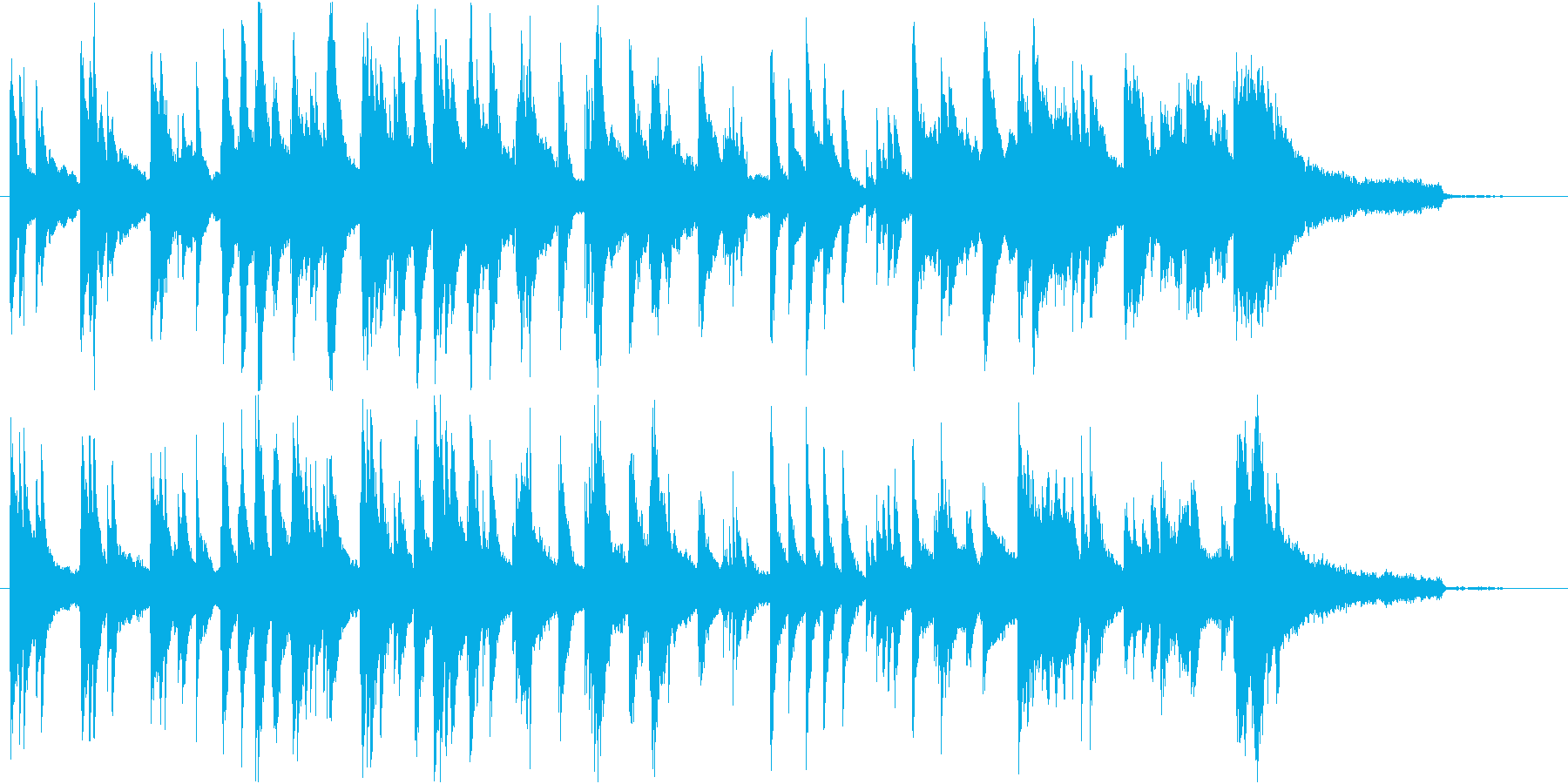 窓からの風のような爽やかな印象のピアノ曲の再生済みの波形