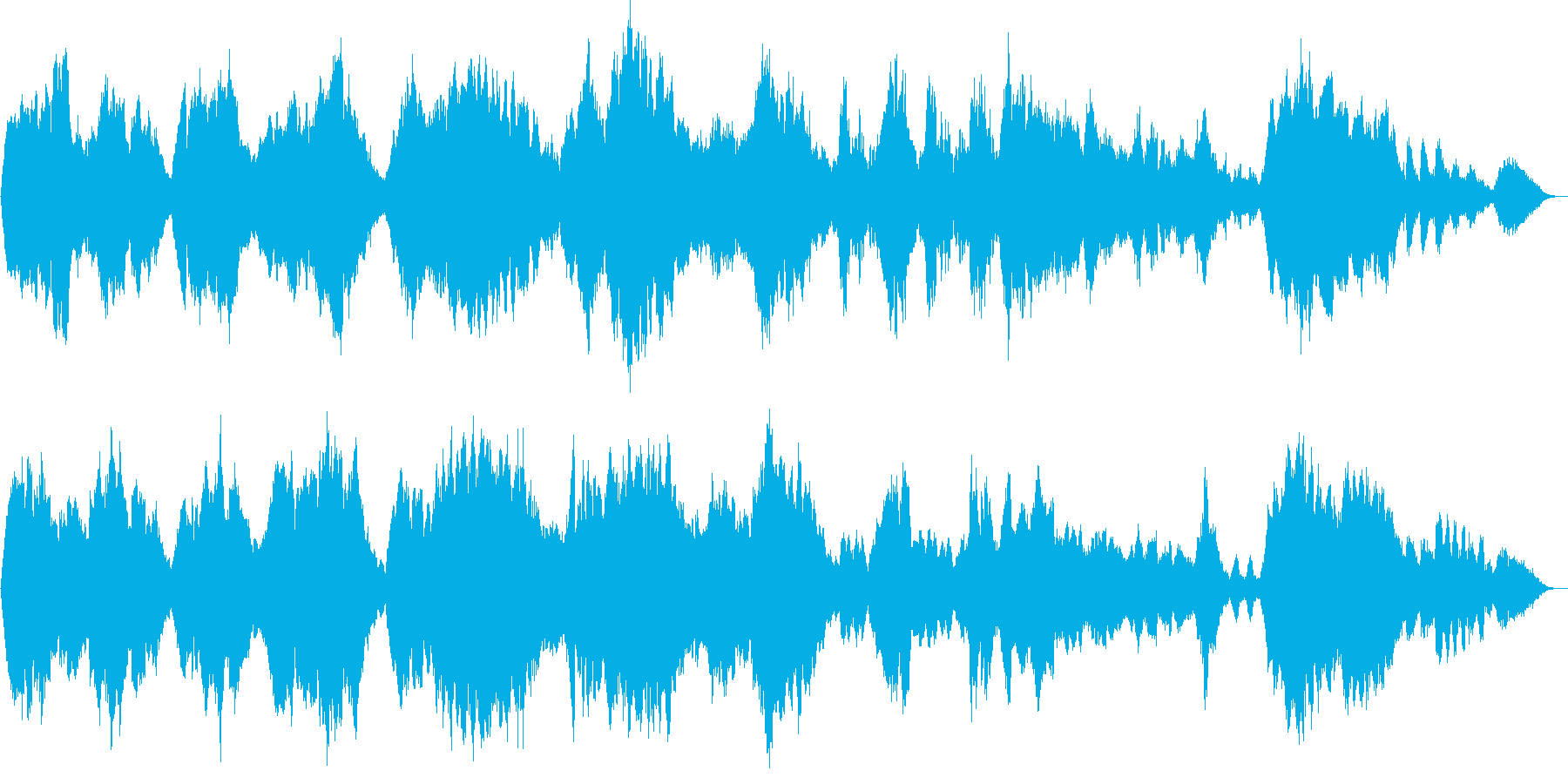クラリネット五重奏曲第2楽章(抜粋)の再生済みの波形