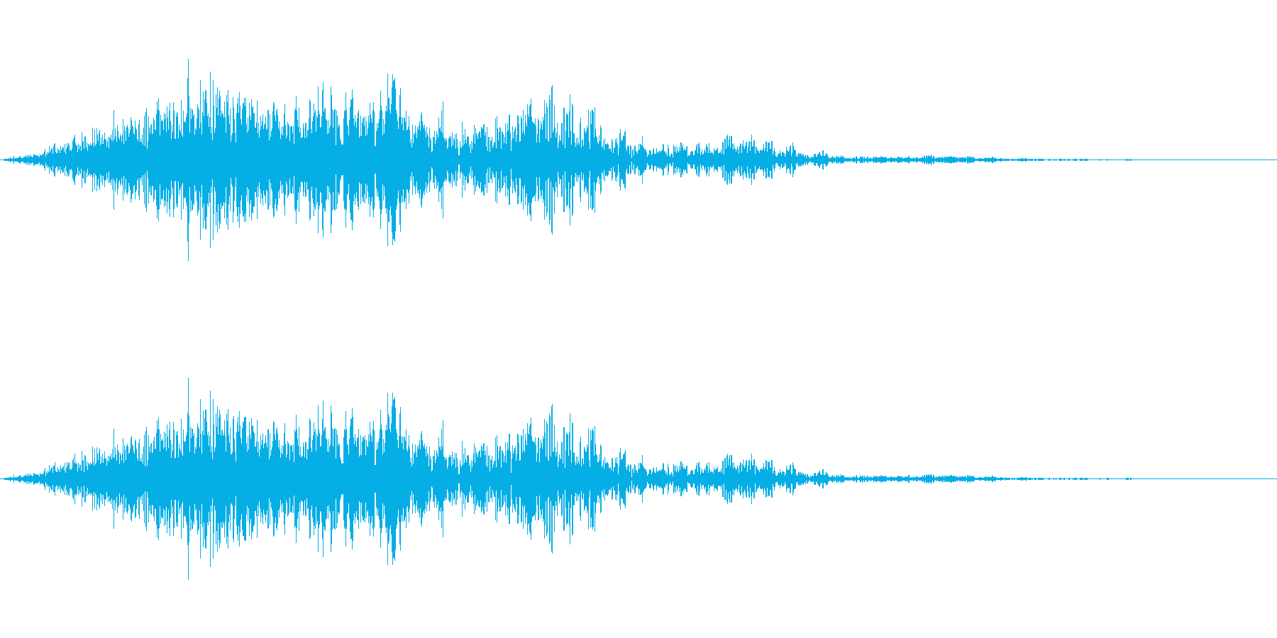 ウインドウなどのクローズ音です。の再生済みの波形