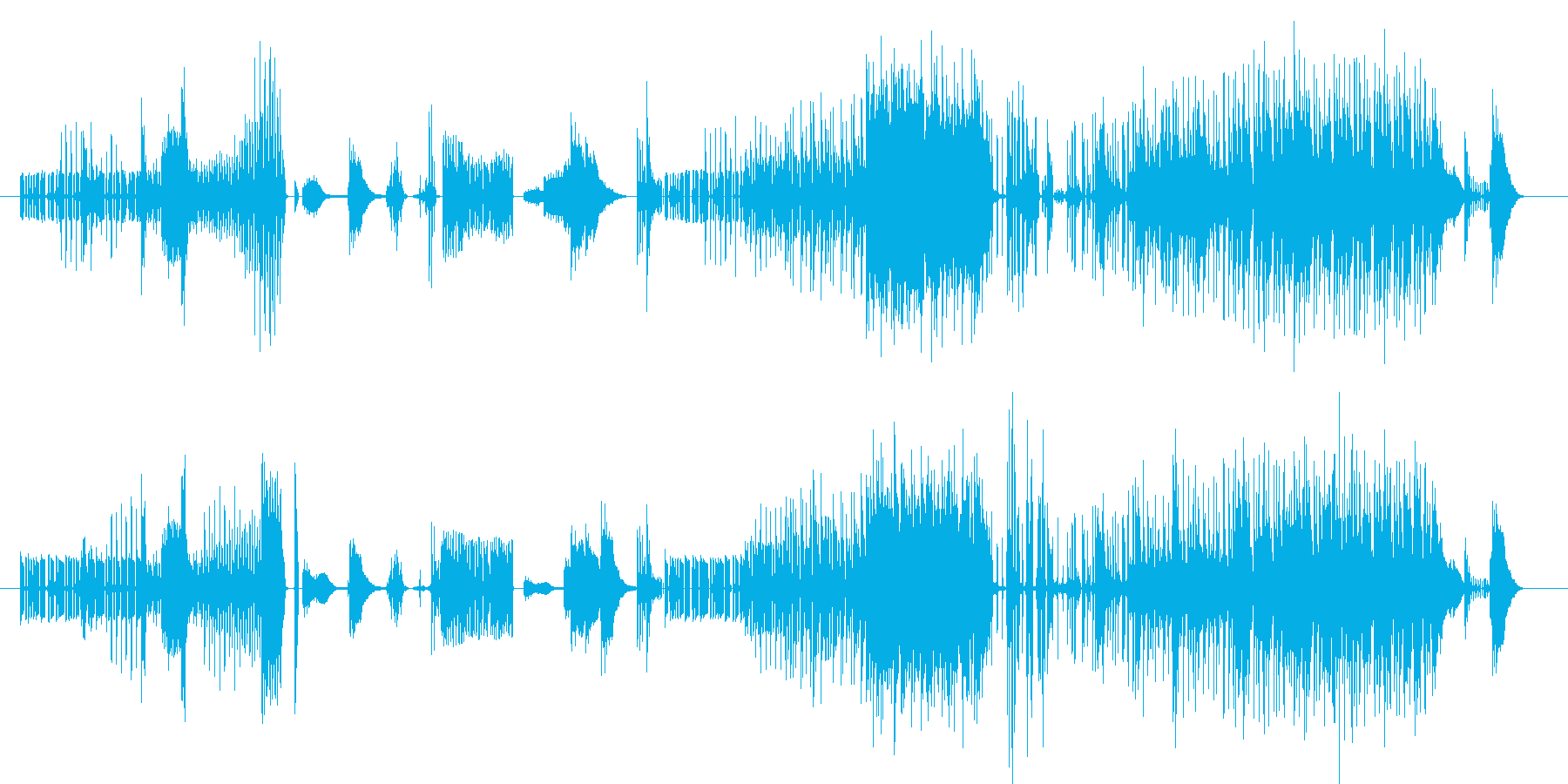 カエル君の高飛び込み行進曲の再生済みの波形