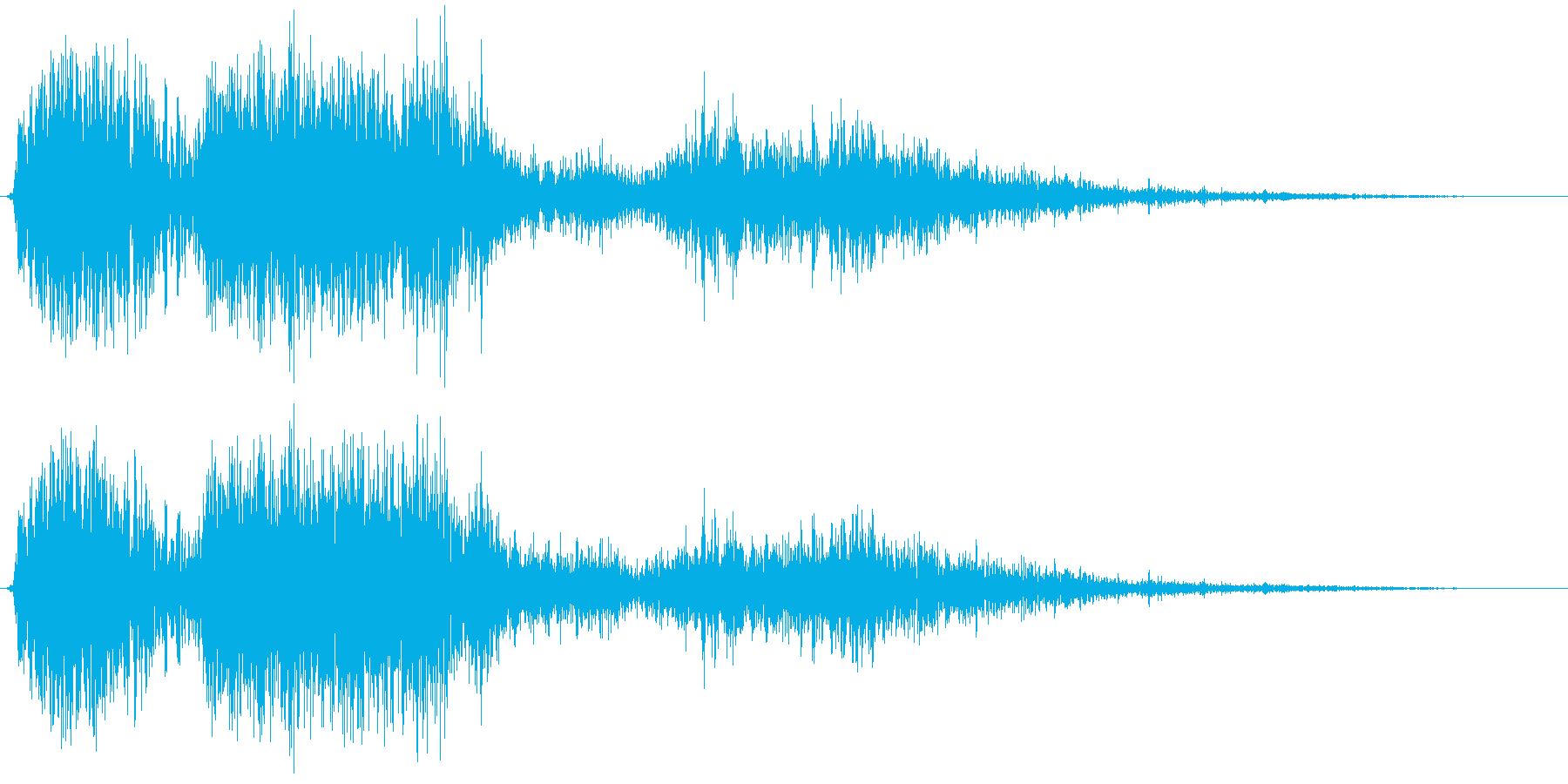 【銃声音010】ライフルの発砲音02の再生済みの波形