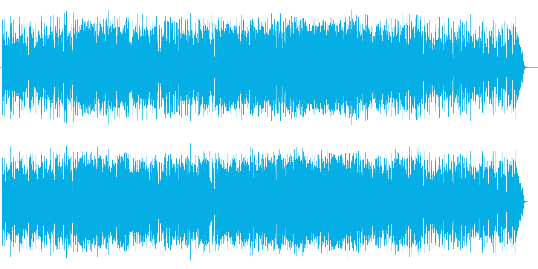やさしくキラキラした印象のポップスの再生済みの波形