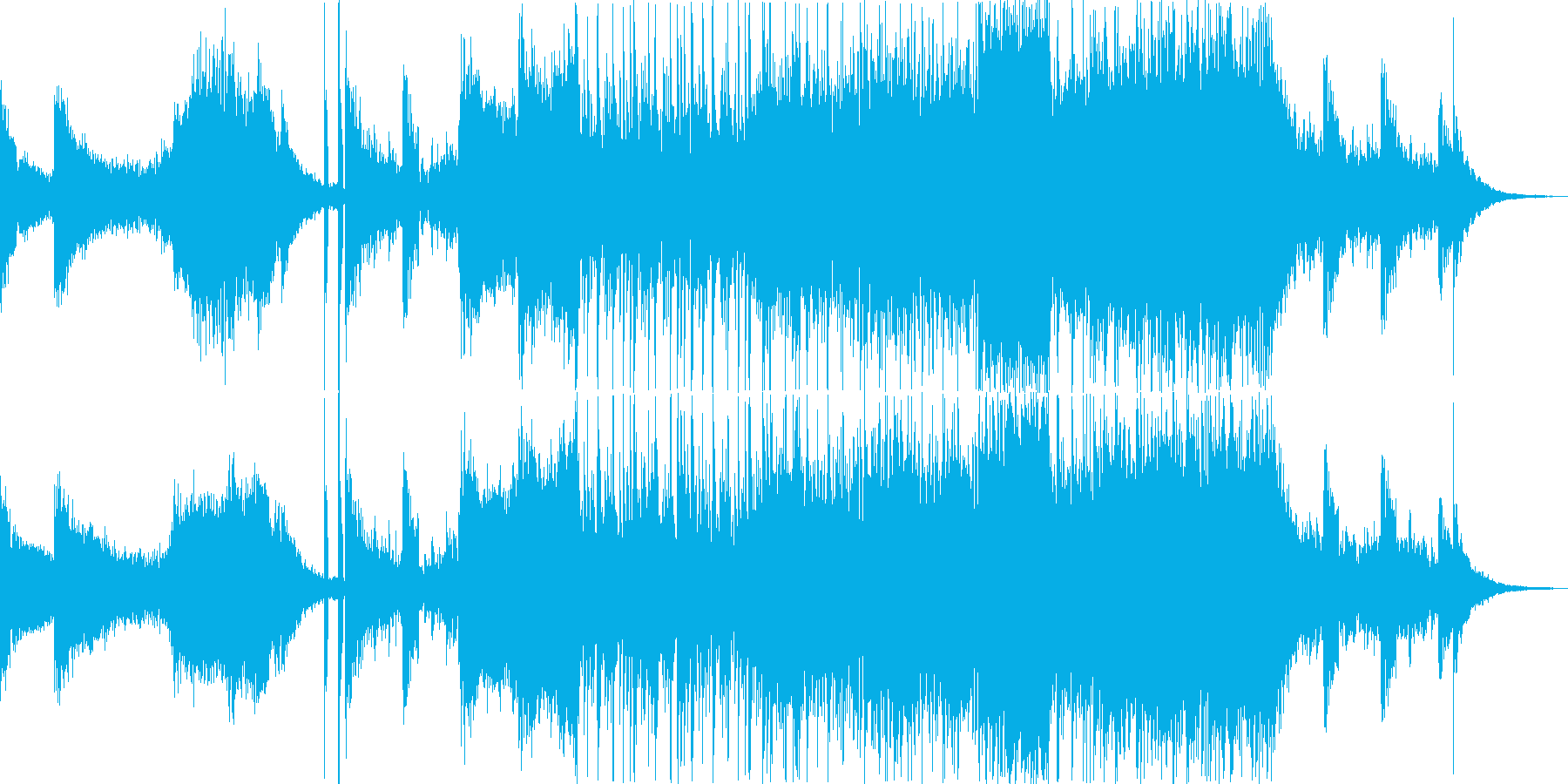 時代劇の殺陣のBGMとしての交響曲の再生済みの波形