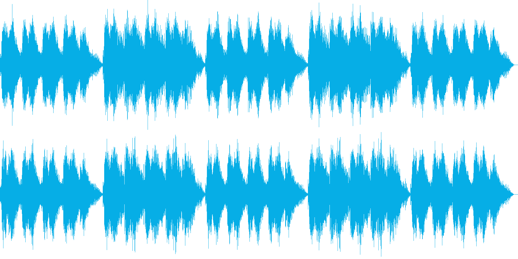 心地よい静けさの電子音による清涼音楽の再生済みの波形