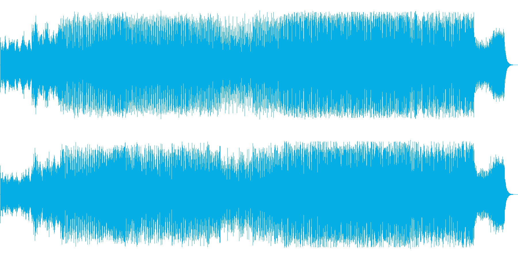未来的なテクノ調でリズム感のある曲の再生済みの波形