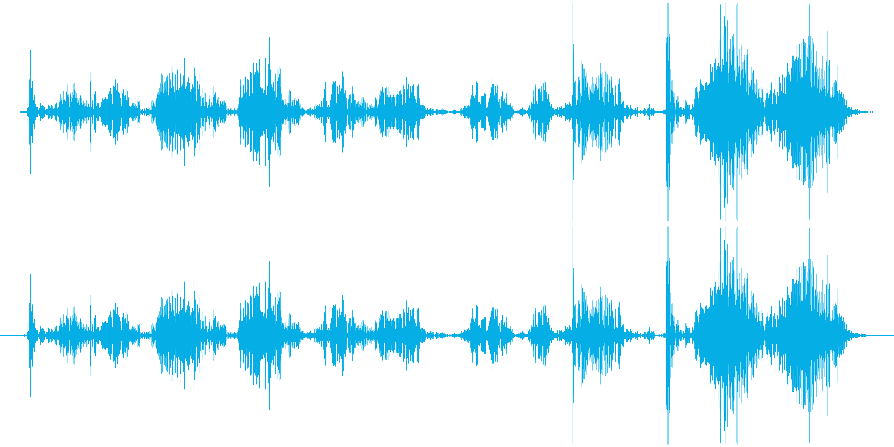 ボールペンで サインする音の再生済みの波形