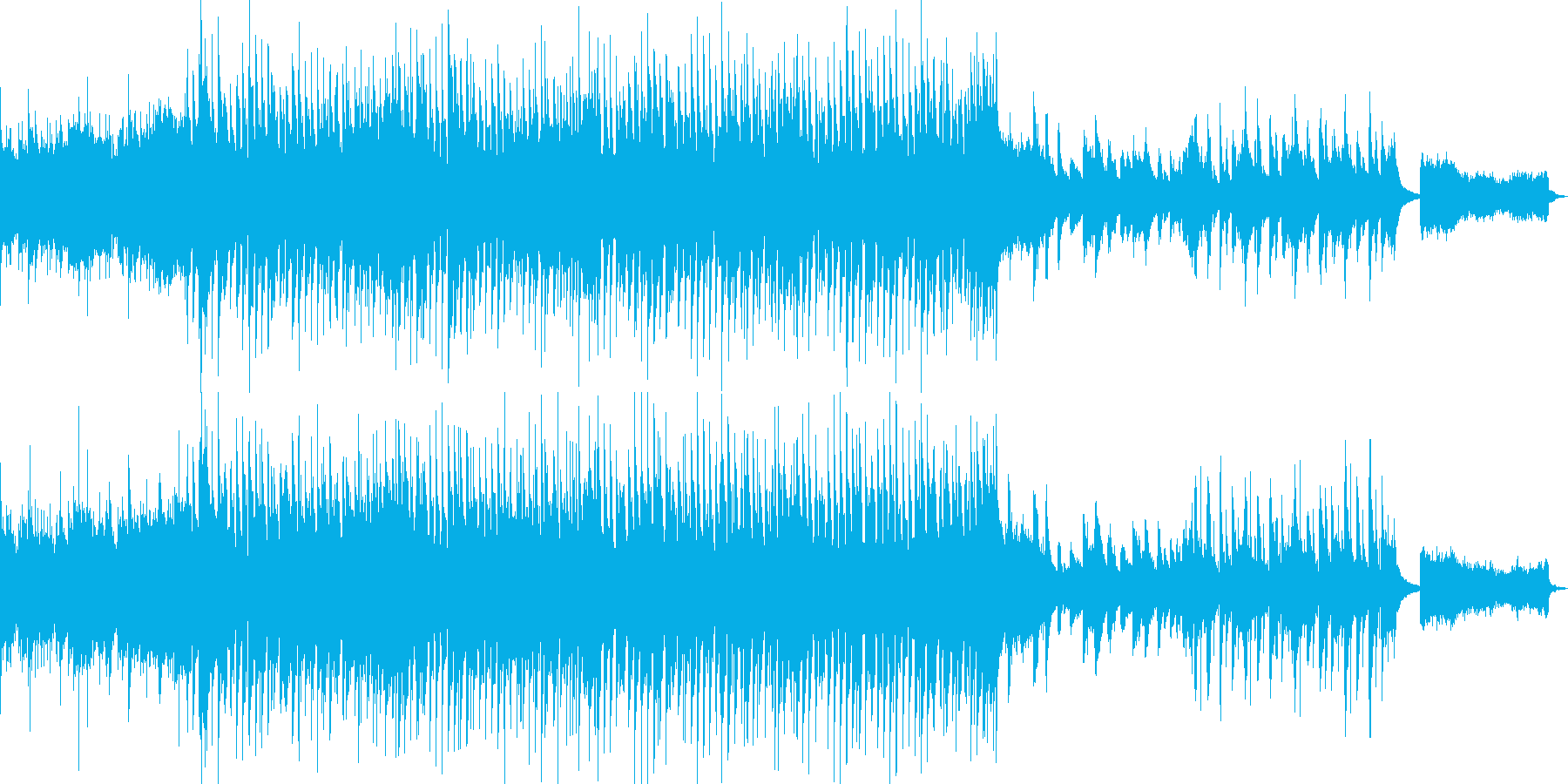 クラシックアレンジのウエディング曲の再生済みの波形