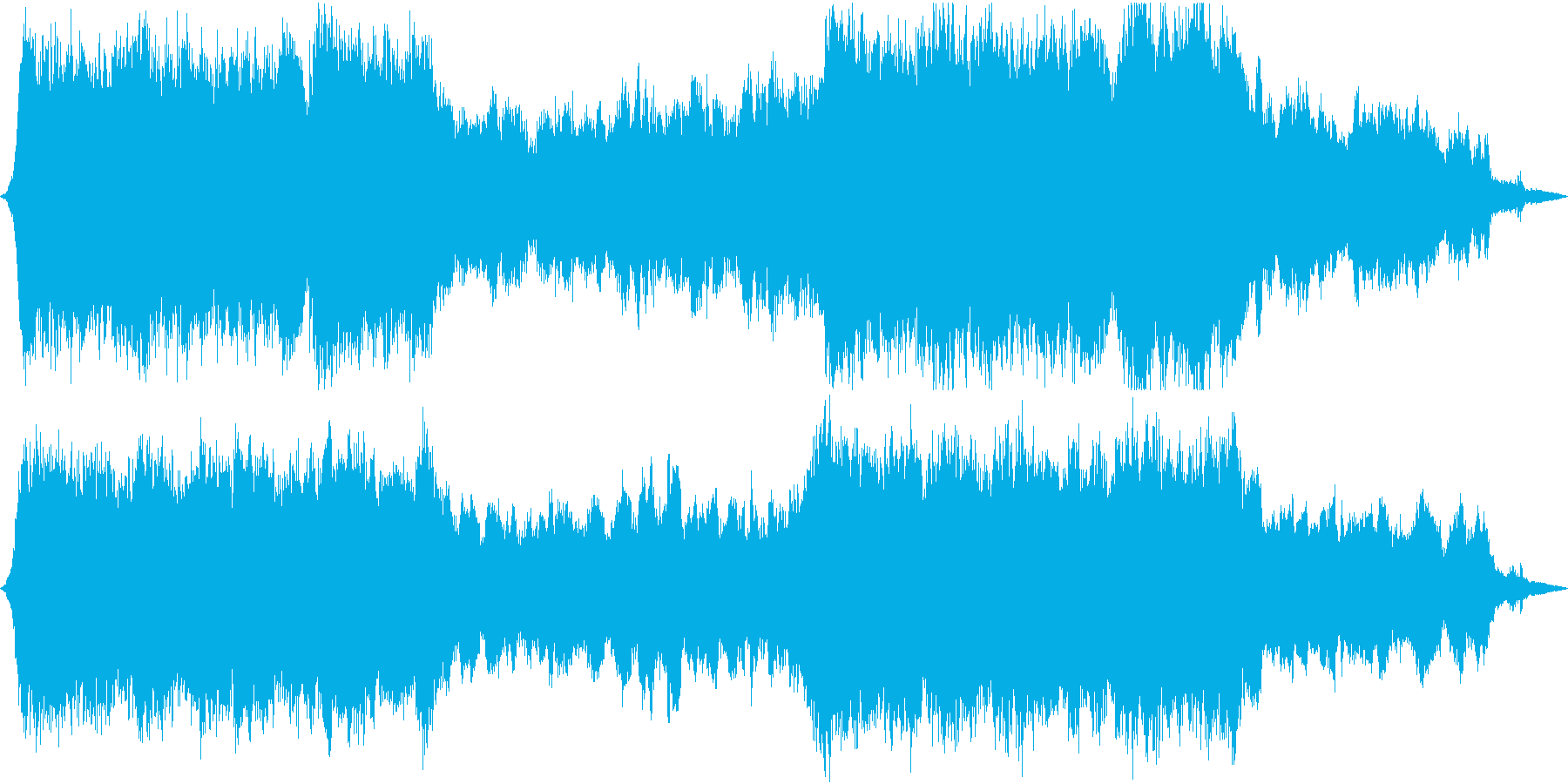 絶景、海をイメージしたオーケストラの再生済みの波形