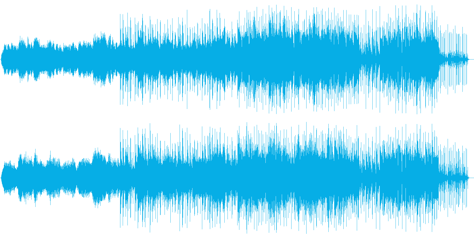 美しくもダークな夕闇をイメージした楽曲の再生済みの波形