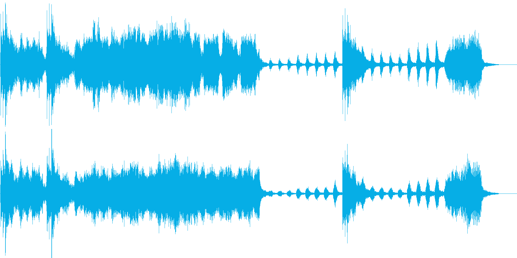 大げさなサスペンス風の曲です。の再生済みの波形