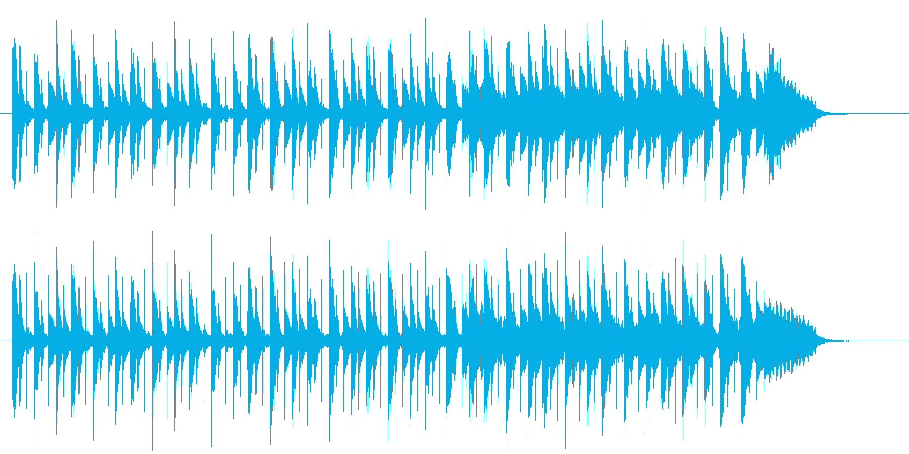 和やかでかわいらしい音楽の再生済みの波形