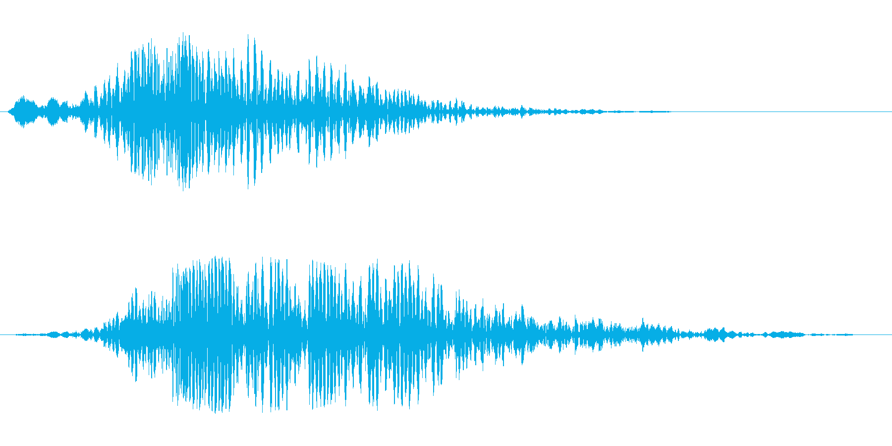 ガガガーキラン(重みのある音→輝く音)の再生済みの波形