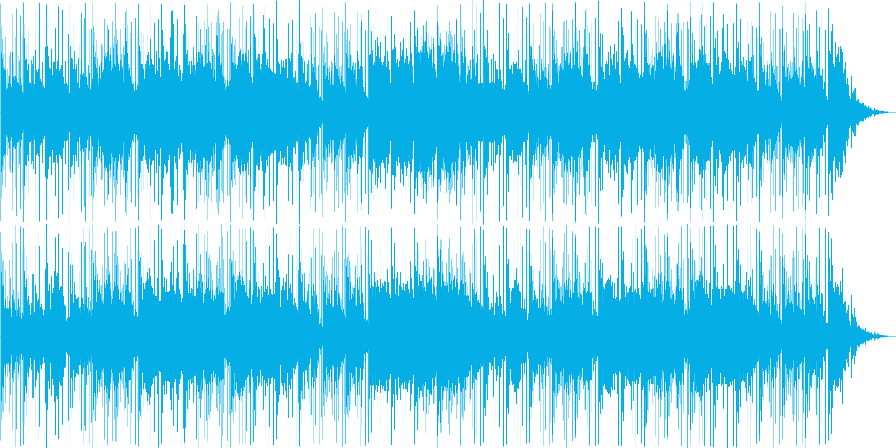 静かで緊張感のある場面をイメージした曲の再生済みの波形