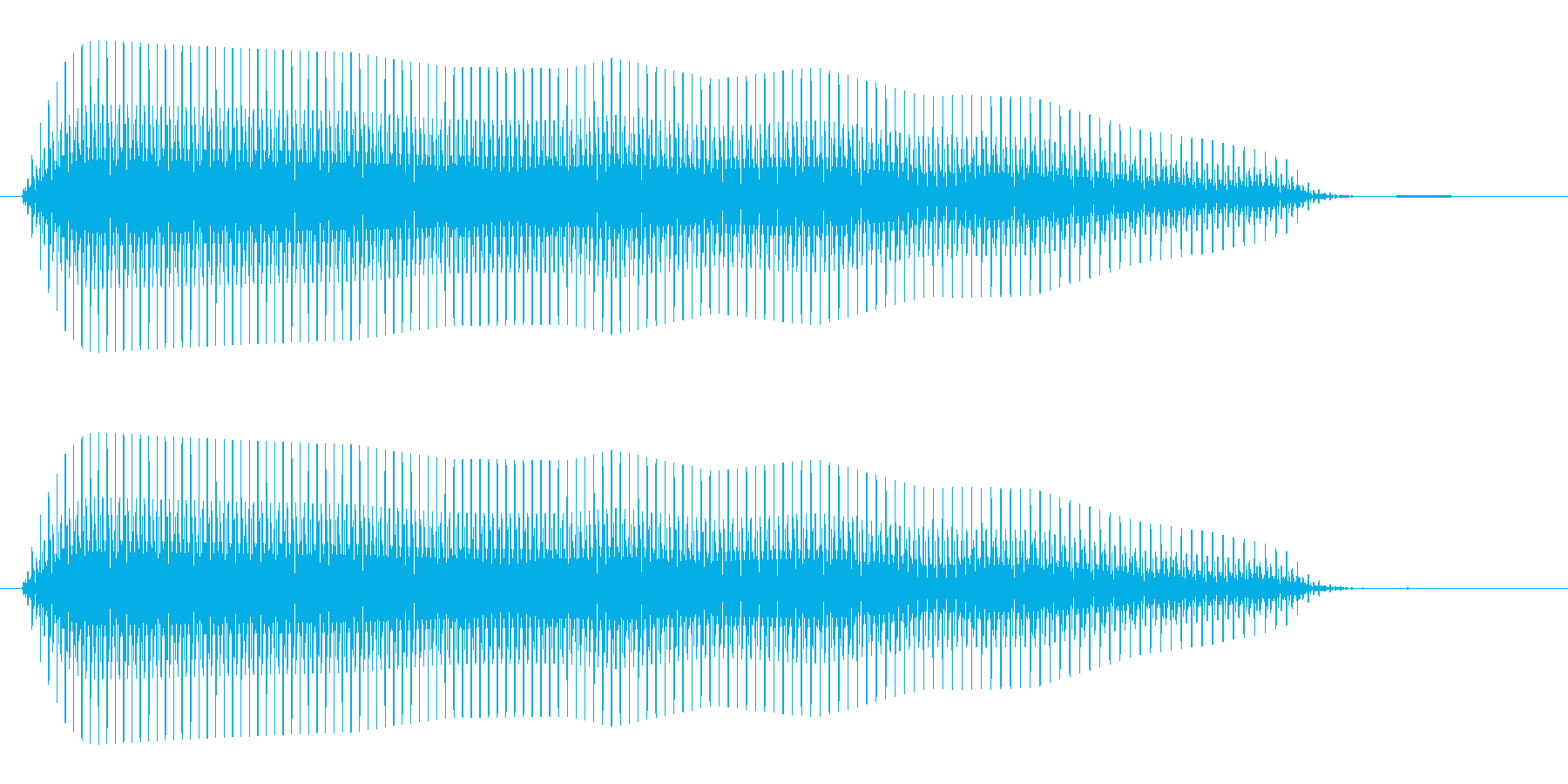 ブワ↓〜ン(下がっていく)の再生済みの波形