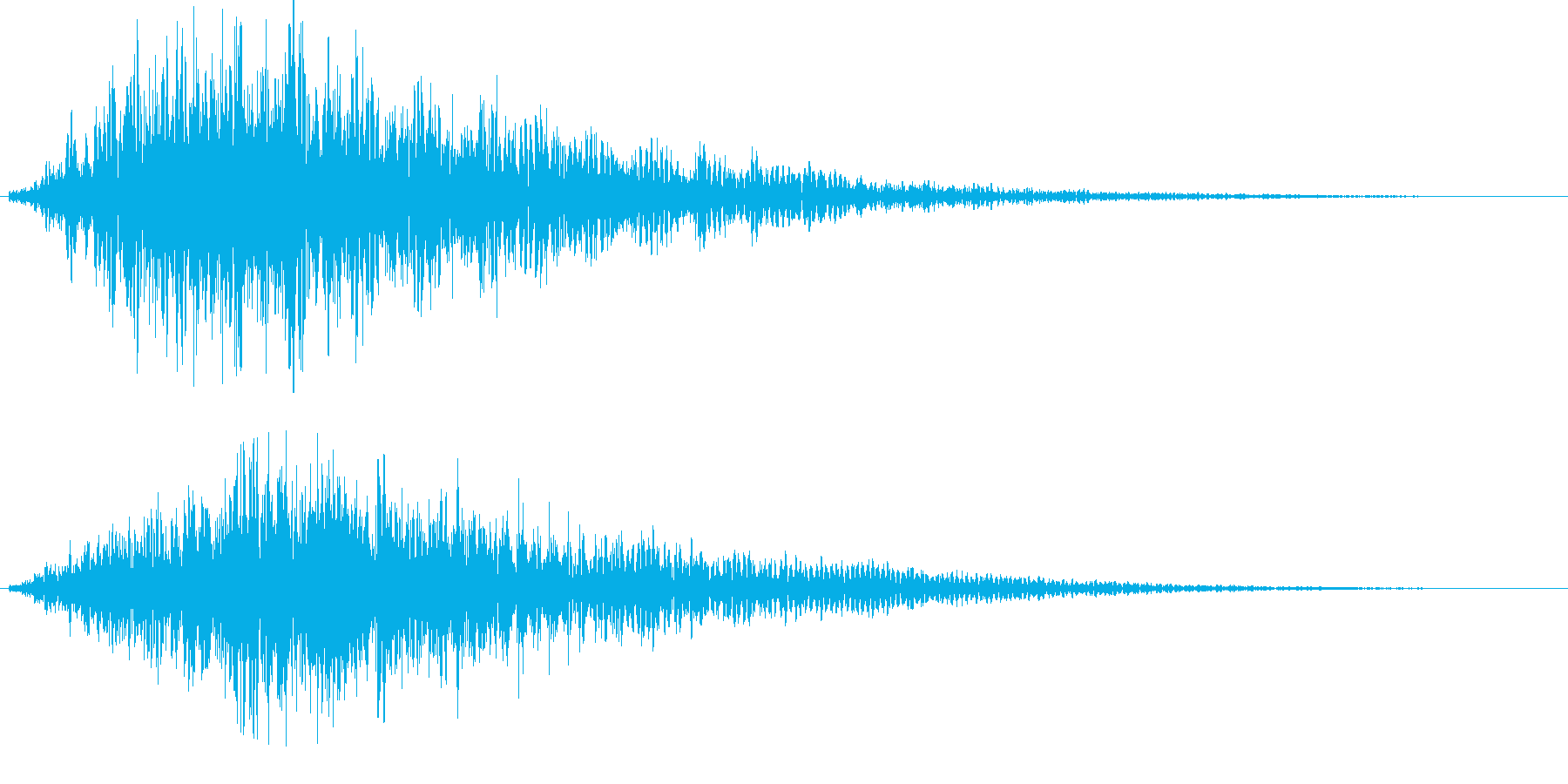 不気味、不穏な音の再生済みの波形