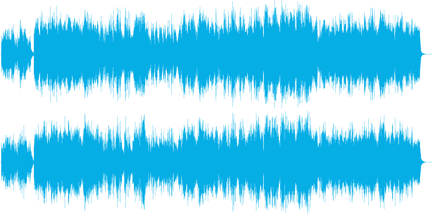 ピアノとバイオリンの懐かしく美しい楽曲の再生済みの波形