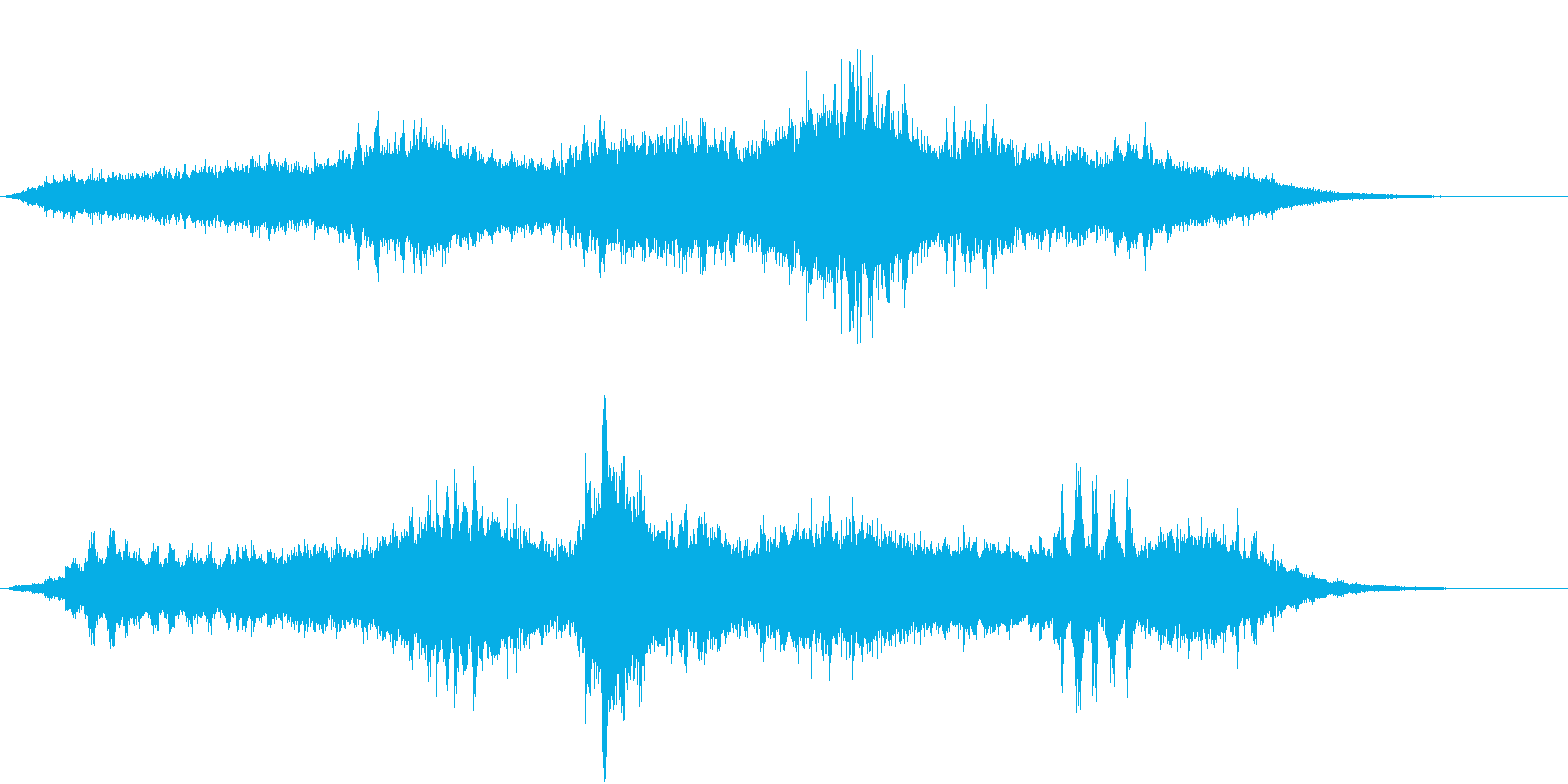 シンセによる怪しげな虫の音の大合唱の再生済みの波形