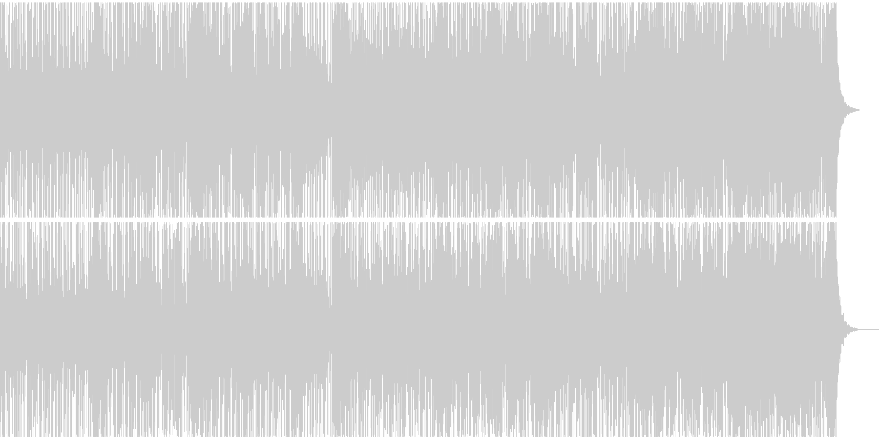 和風な迫力のある太鼓ドラムのアレンジ曲の未再生の波形