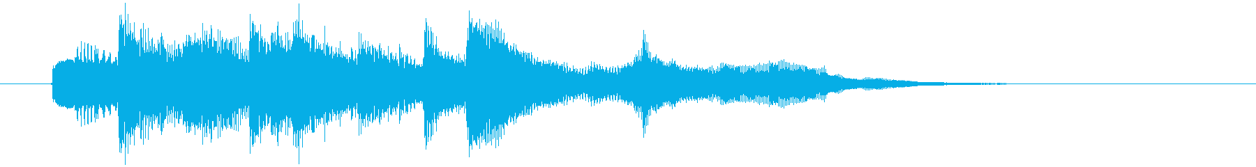 落ち着いた雰囲気のピアノ音楽の再生済みの波形