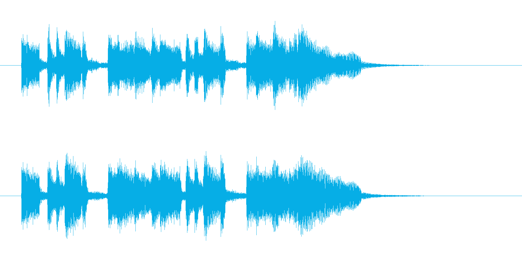 お洒落で滑らかな短めのジャズの曲の再生済みの波形