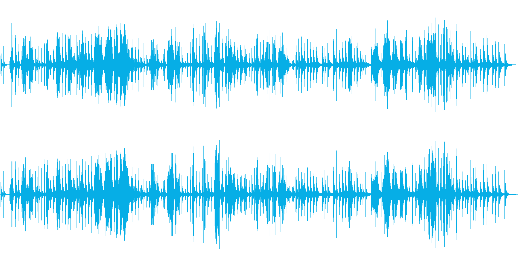 ピアノ楽曲です。24bit,48kHz…の再生済みの波形