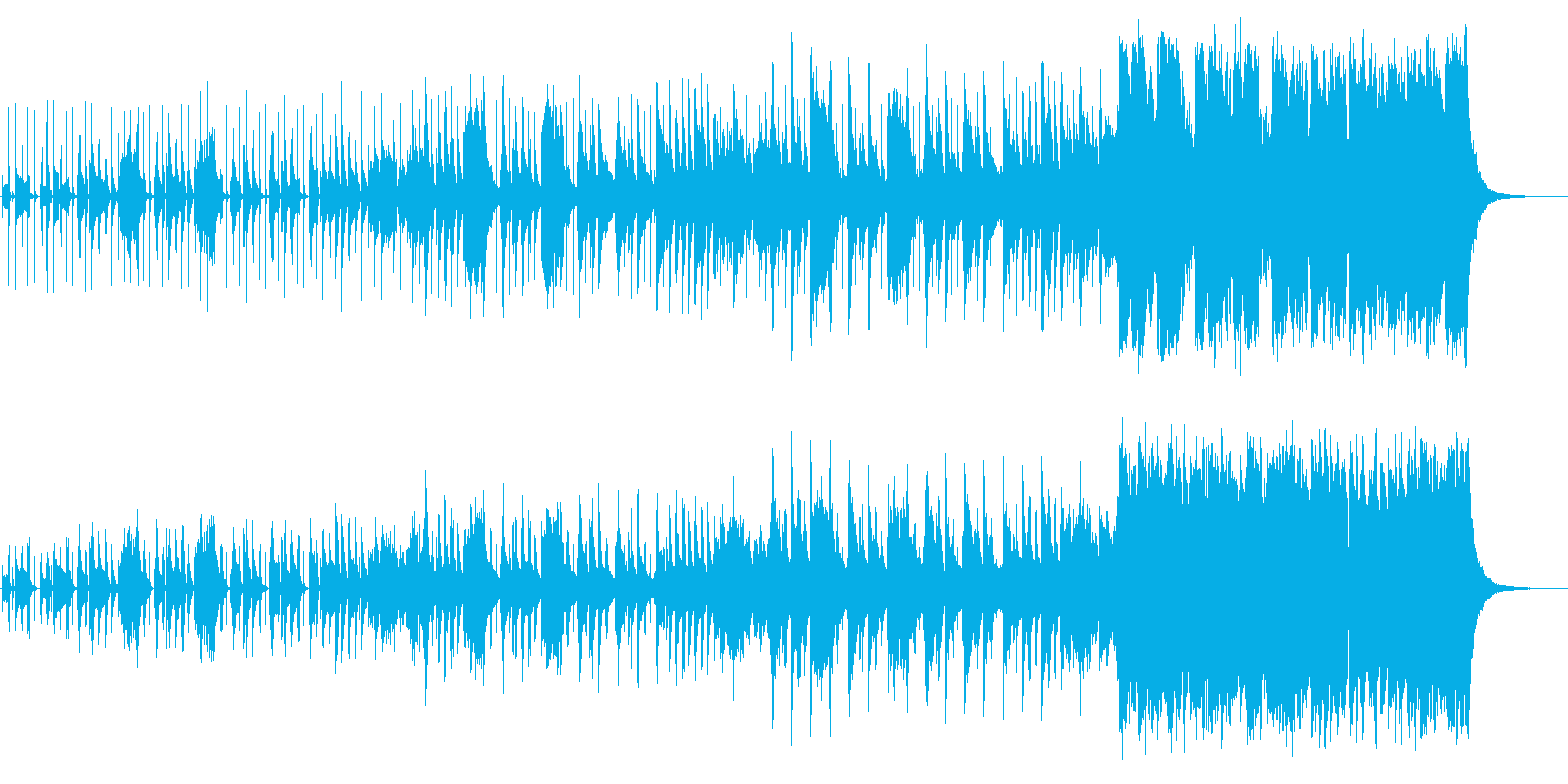 子供向けなゆったりほのぼのと可愛らしい曲の再生済みの波形