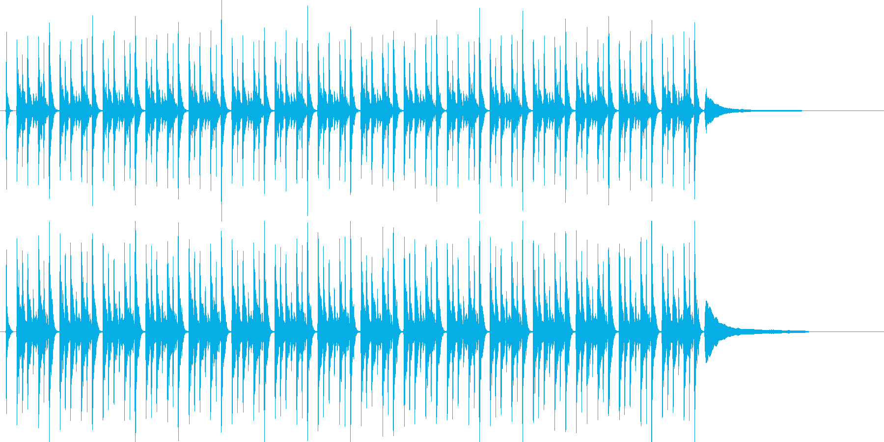 動画の説明をするときのBGMに近い効果音の再生済みの波形