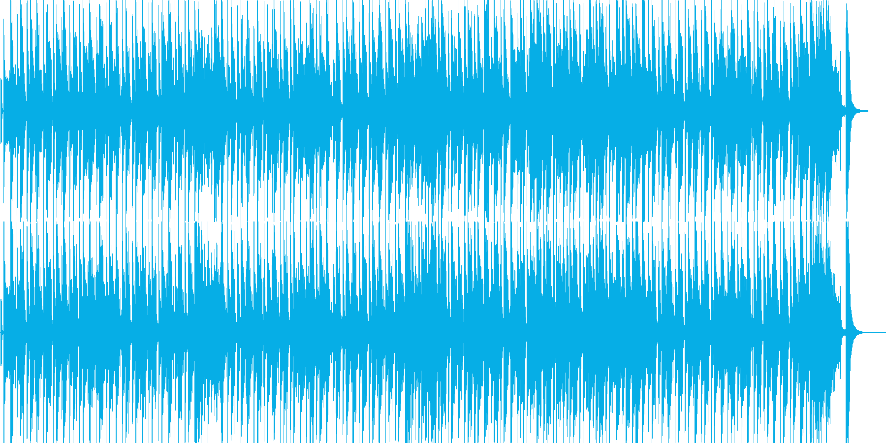 子供向けのわんぱくなBGMの再生済みの波形