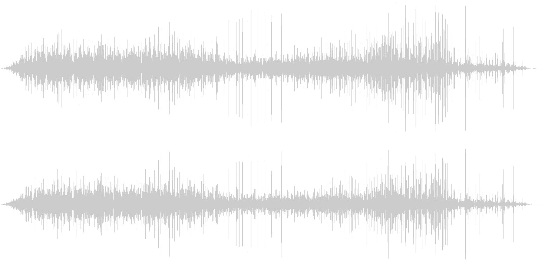ジュー(熱いものが当たった音)の未再生の波形