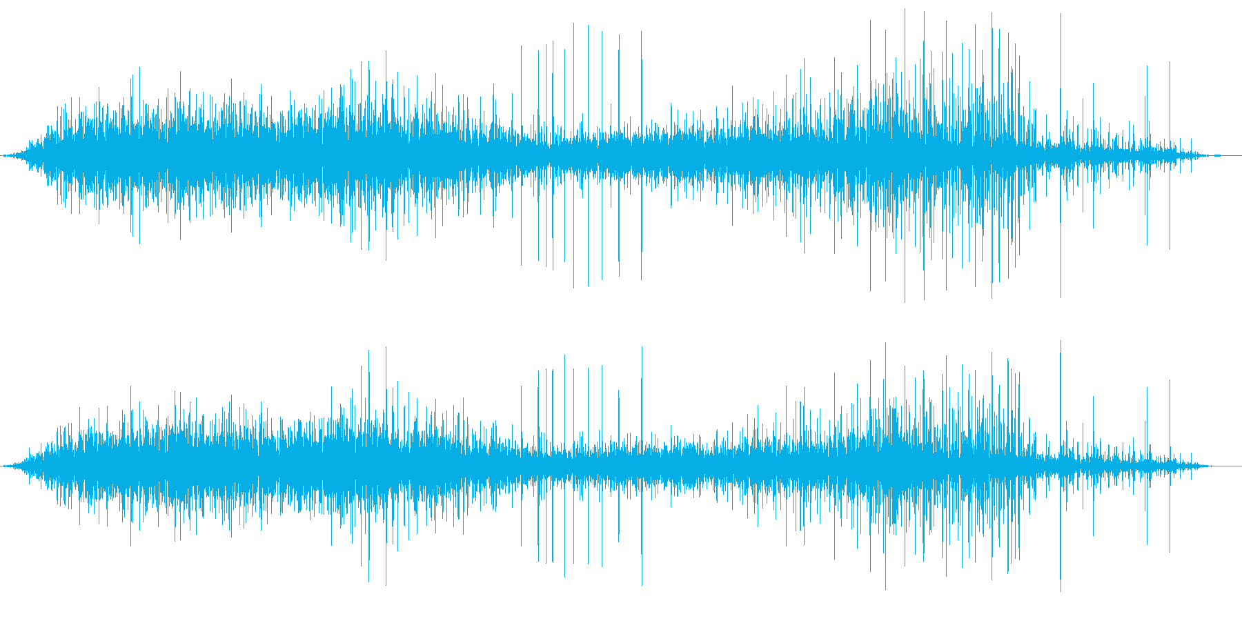 ジュー(熱いものが当たった音)の再生済みの波形