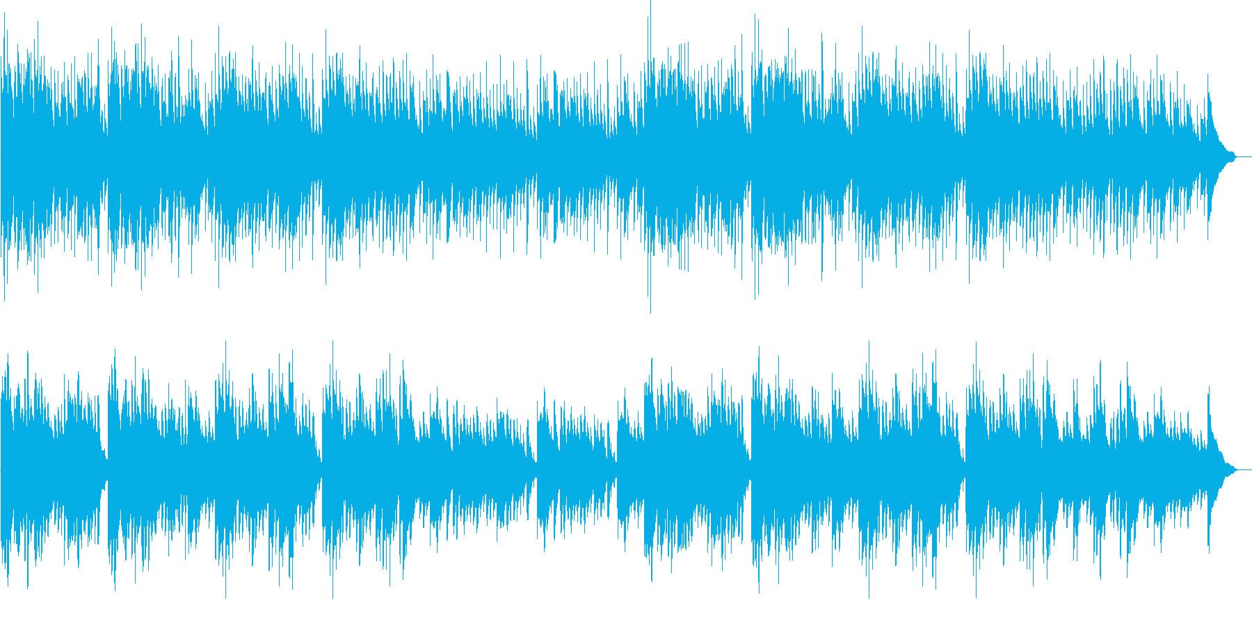 子守歌のようなリラクゼーション曲の再生済みの波形