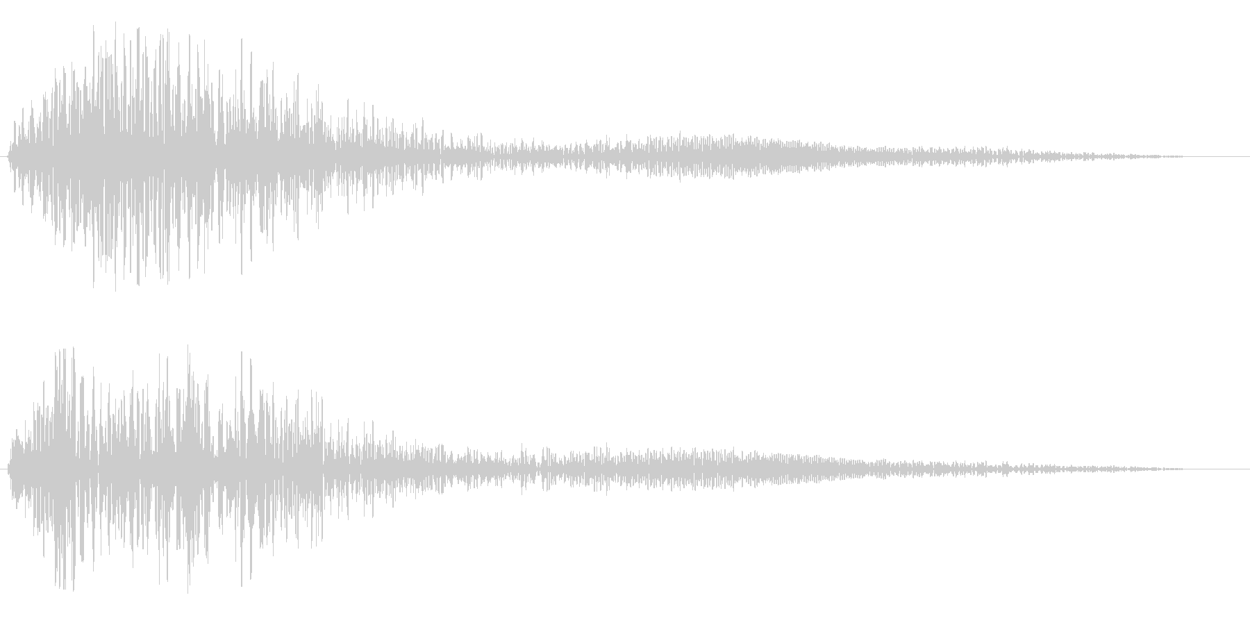 ポワーンと優しく響く音の未再生の波形