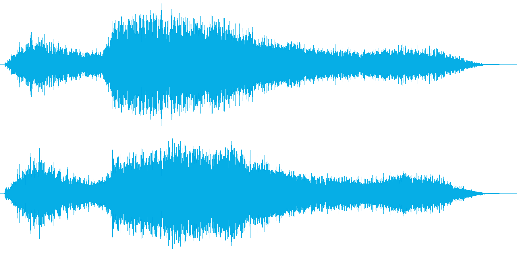 神秘的な音の再生済みの波形