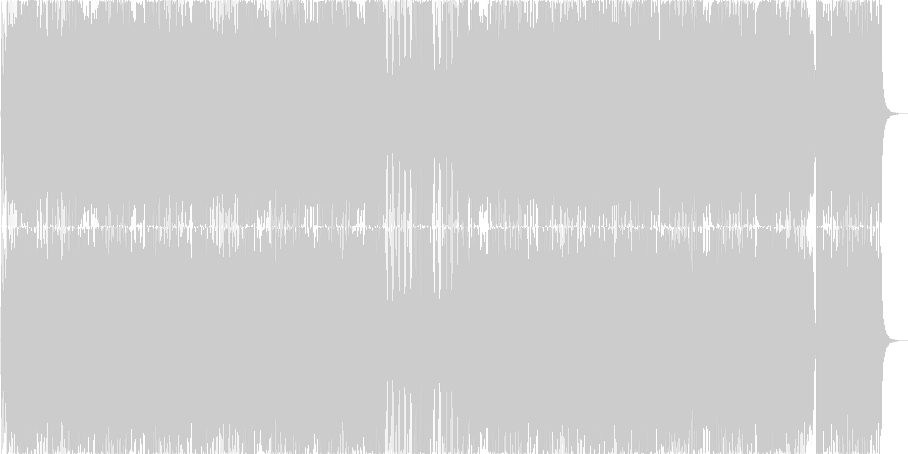 ゲームの戦闘シーン_和風メタル音楽の未再生の波形