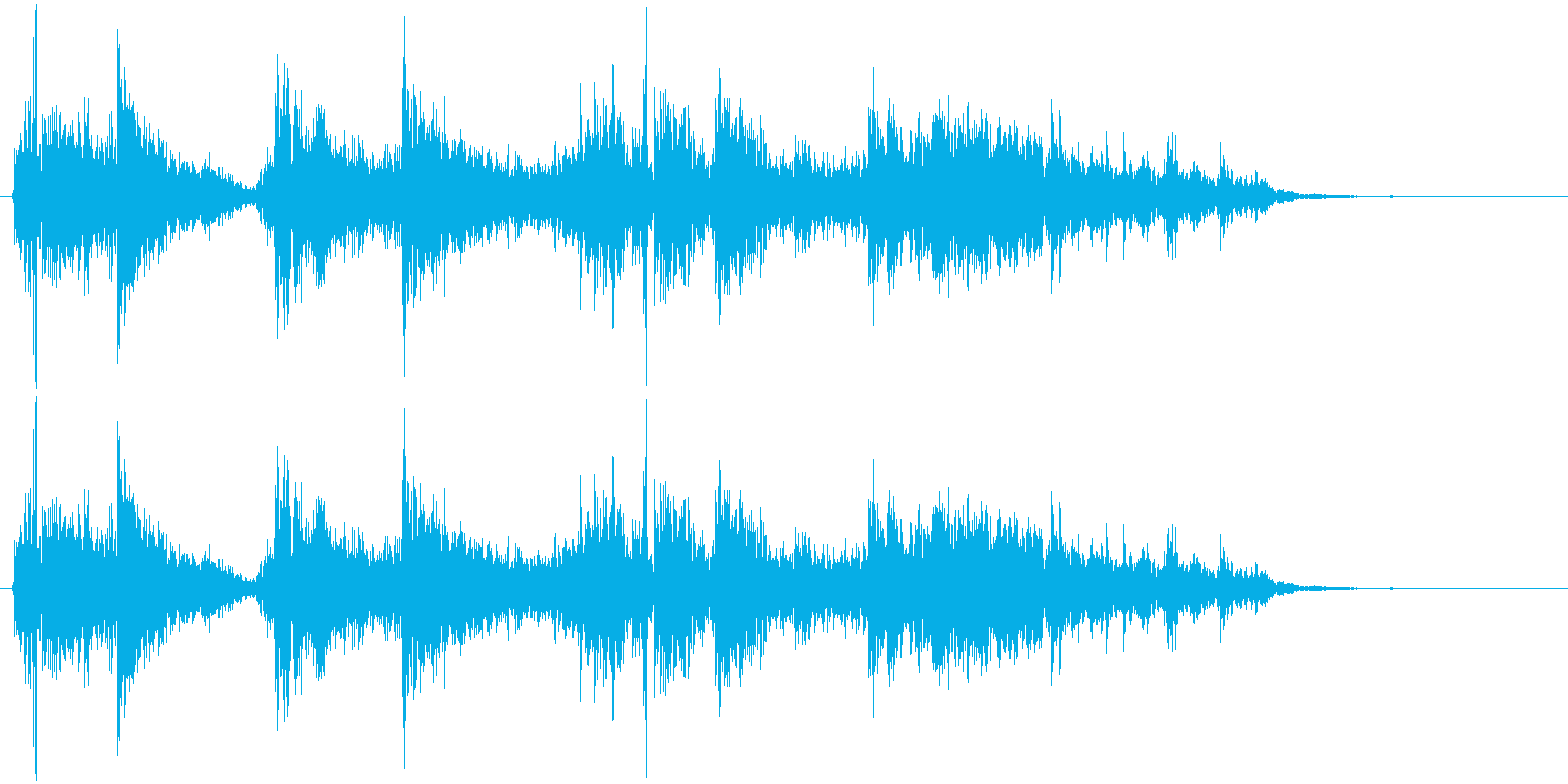 タンバリンの音(しゃんしゃんしゃん)の再生済みの波形