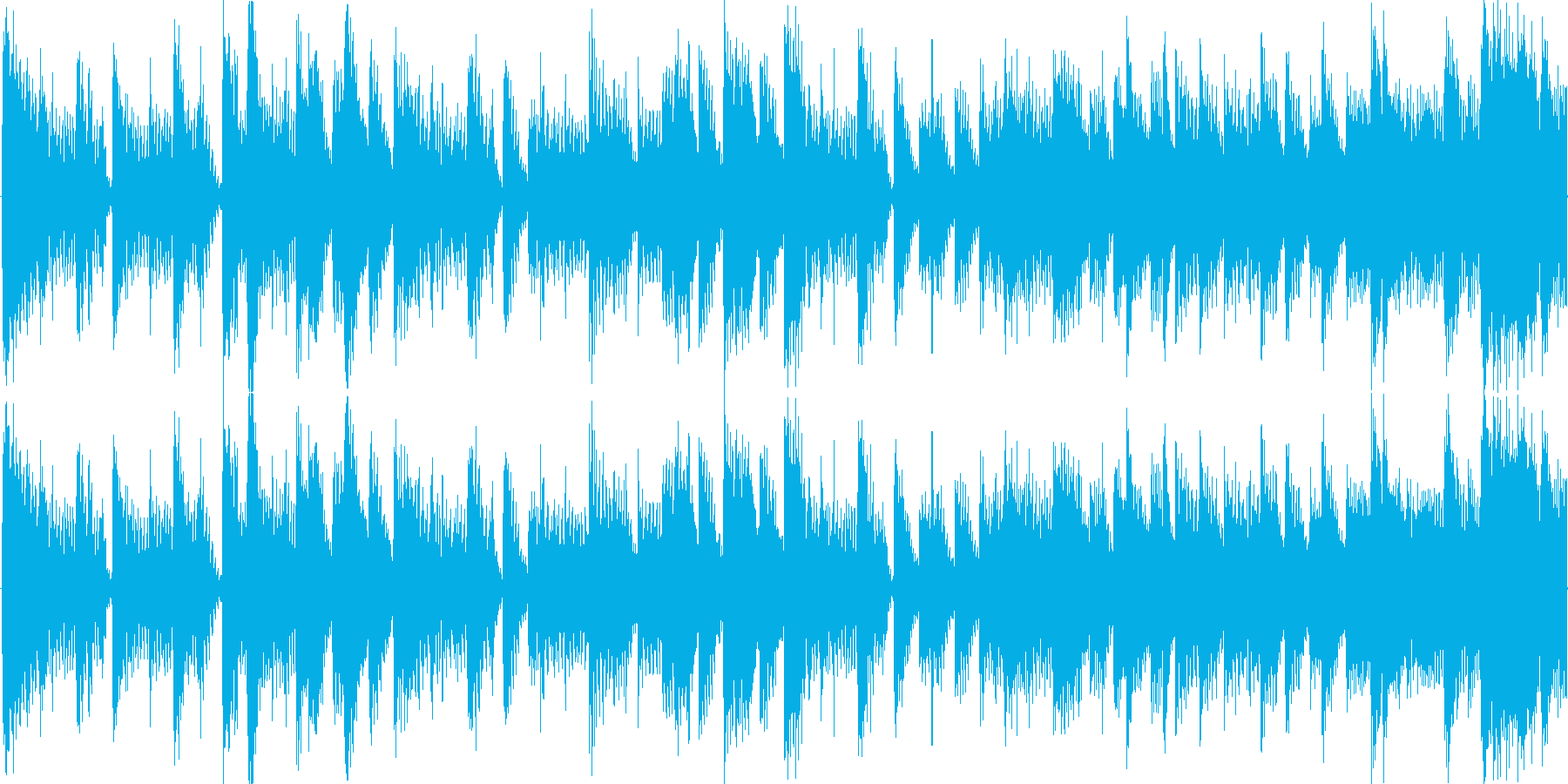 リズミックなイメージをした楽曲です。の再生済みの波形