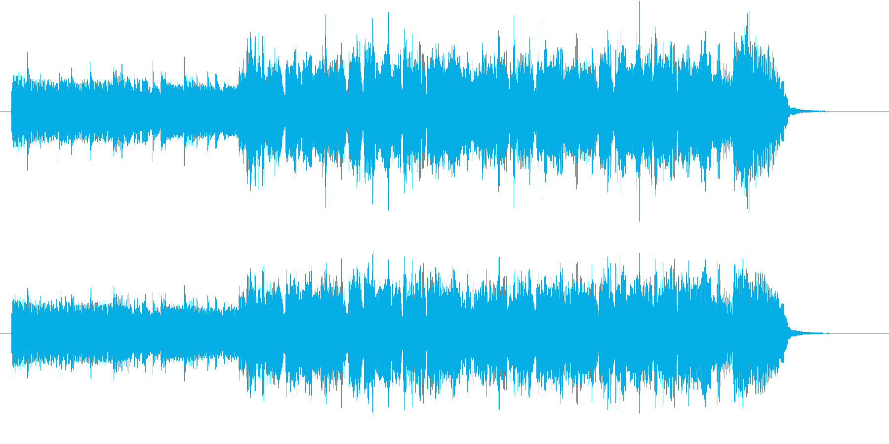 クールなバンド風のEDMのジングルの再生済みの波形