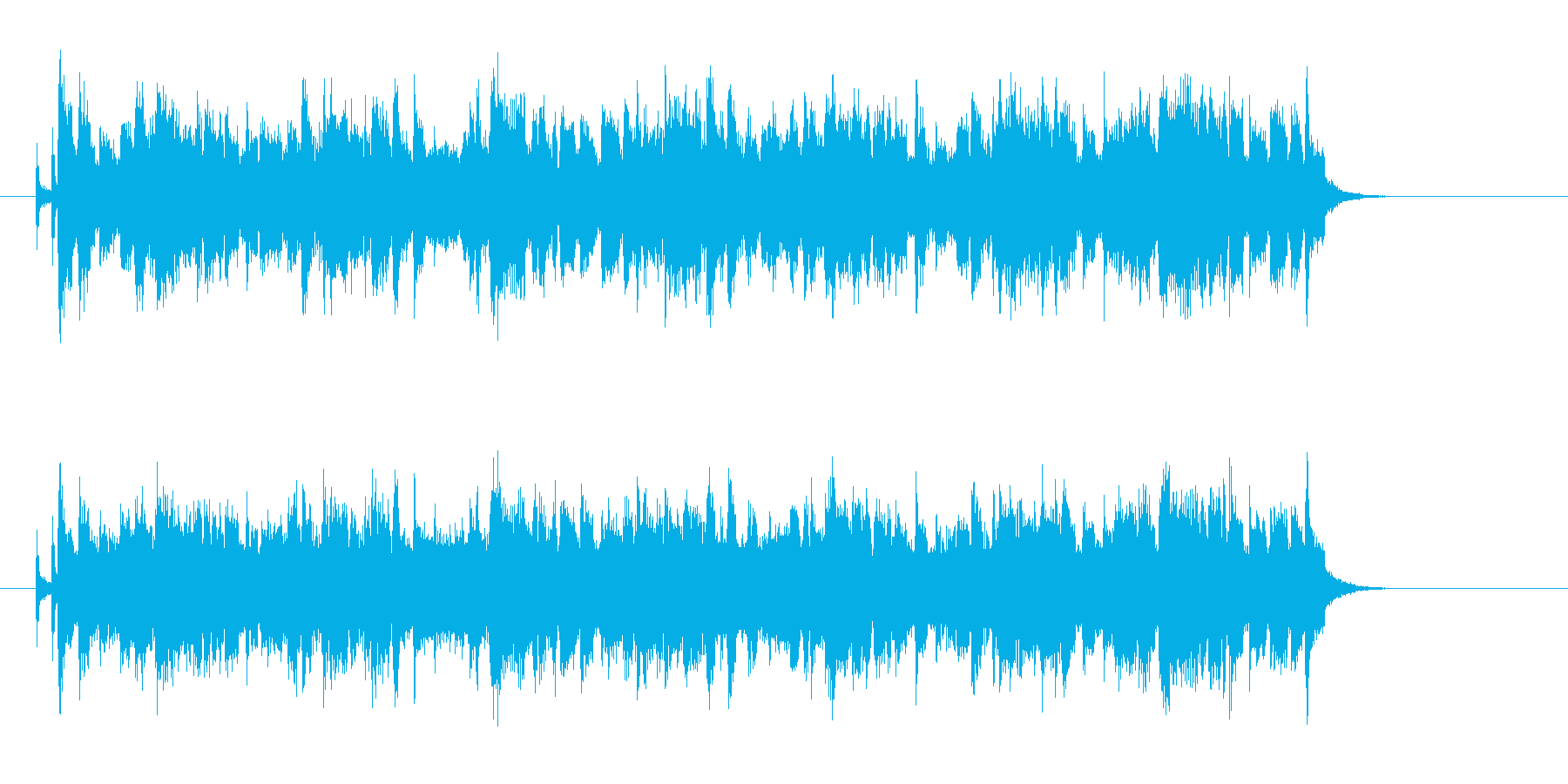 爽かなポップスのジングル曲、サウンドロゴの再生済みの波形