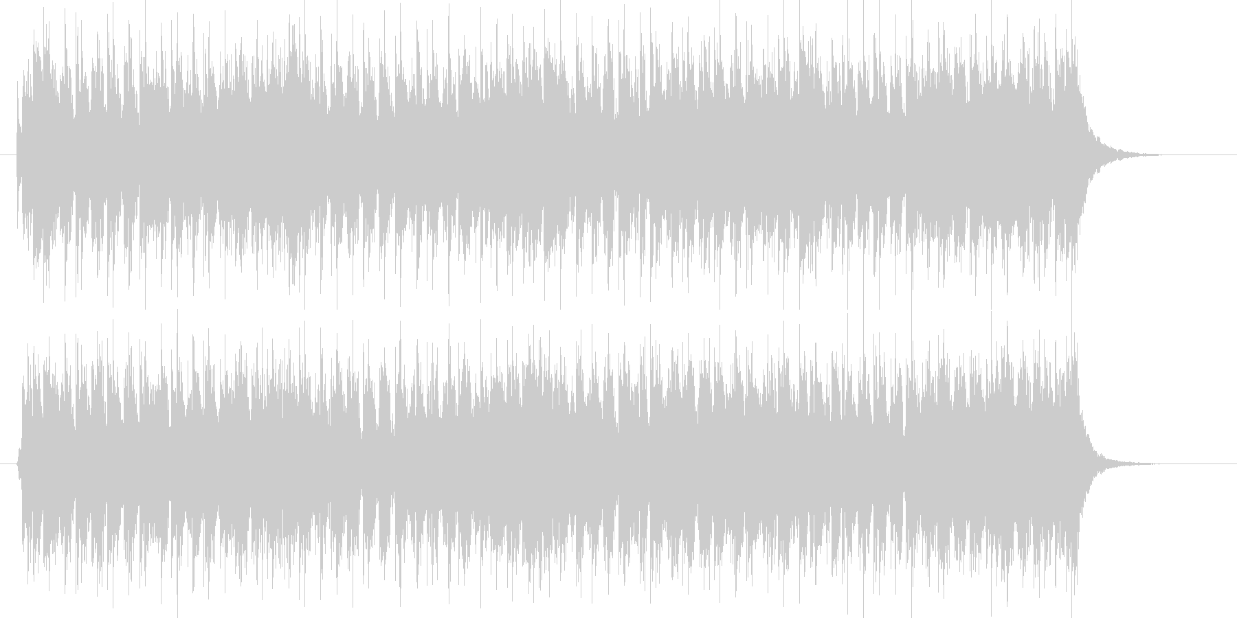疾走感のある明るい音楽の未再生の波形