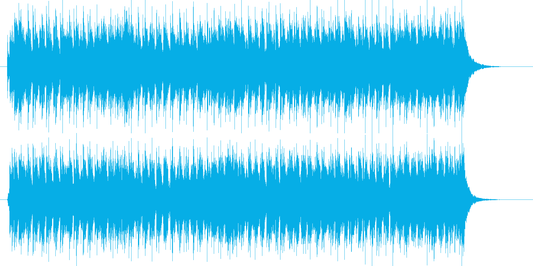疾走感のある明るい音楽の再生済みの波形